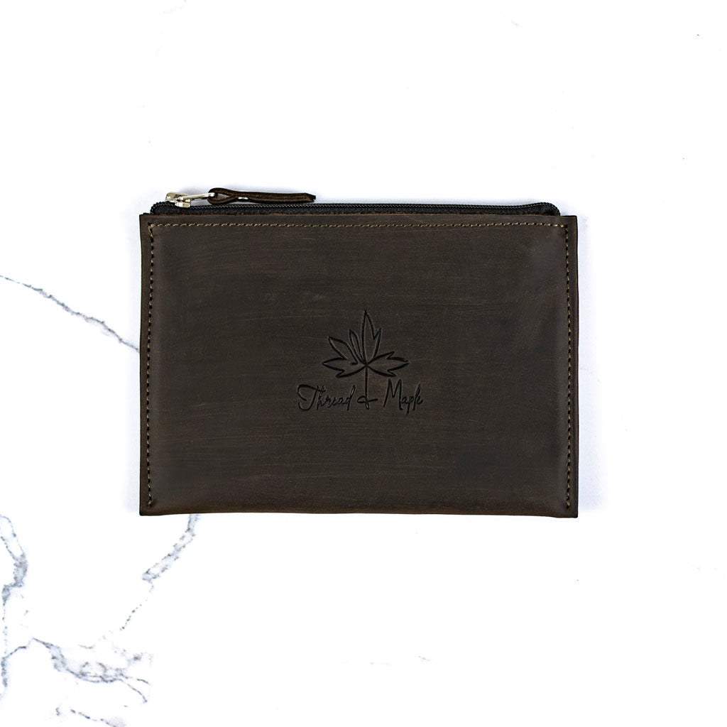 Leather Zip Pocket